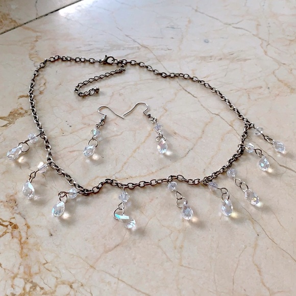 Gorgeous Austrian Crystal set necklace,earginsNWOT Liz Palacios inspired - Picture 3 of 17